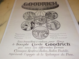 ANCIENNE PUBLICITE SOUPLE CORDE PNEUS GOODRICH 1925 - Advertising