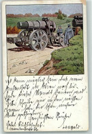 39440521 - Sign.Madek Kanone WK I Kuenstlerkarte - Andere & Zonder Classificatie