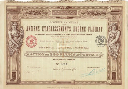 - Titre De 1923 - Société Anonyme Des Anciens Etablissements Eugène Fleurat - Déco - Imprimerie Richard - - Industrial