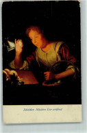 39171421 - Godefridus Schalcken Maedchen Eier Pruefend Verlag Julius Bard Nr. 32 - Peintures & Tableaux