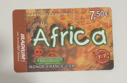 Télécarte Africa Iradium 7.50€ - Otros & Sin Clasificación