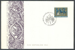 .Yugoslavia, 1962-11-29, Croatia, Zagreb, Republic Day, Special Postmark & Cover (I) - Other & Unclassified