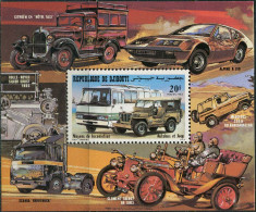 Djibouti 1982. Mi.Bl.#64A MNH/Luxe. Transport. Cars. Bus. Jeep. (Ts56) - Auto's