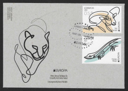 Azerbaijan  2021 , EUROPA CEPT National Gefährdete Wildtiere - FDC Azerbaijan Premier Jour 24,062021 - 2021