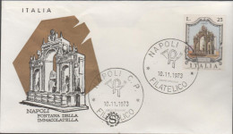 ITALIA - ITALIE - ITALY - 1973 - Fontane - 1ª Emissione - Fontana Dell'Immacolata, A Napoli - FDC Filagrano - FDC