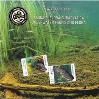 RUMANIA /ROUMANIA /RUMÄNIEN - EUROPA-CEPT 2024 -"UNDERWATER FLORA And FAUNA".-SPECIAL FOLDER - IMPERFORATED SET NUMBERED - 2024