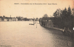 P5-70-Gray Inondation Du 14 Novembre 1913 -Quai Mavia Cp Rare Manque Coin  Voir Scan - Gray