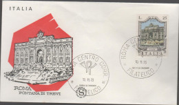 ITALIA - ITALIE - ITALY - 1973 - Fontane - 1ª Emissione - Fontana Di Trevi, A Roma - FDC Filagrano - FDC