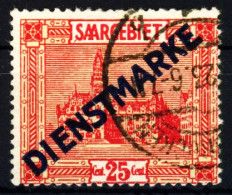 SAAR DIENSTMARKEN Nr 6I-XIII Zentrisch Gestempelt Briefstück Gepr X3CB922 - Gebruikt