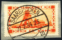 SAARGEBIET 1930 Nr 143 Gestempelt Briefstück Zentrisch X3F29D2 - Gebruikt