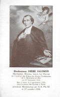 Souvenir Bienheureux Frère Salomon. Institut Des Frères Des Ecoles Chrétiennes. Boulogne-sur-Mer. Bienheureux - Devotion Images