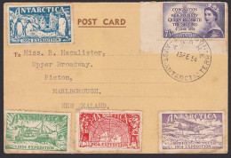 AUSTRALIA - NZ MAWSON ANTARCTIC EXPEDITION POSTCARD 4 CINDERELLA POSTER STAMPS - Werbemarken, Vignetten