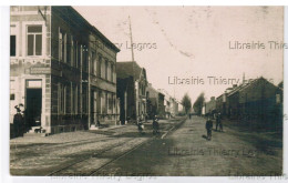 Carte Photo Thuin  Gozée   Rue De L'Industrie    Sur La Gauche Café De La Place - Thuin