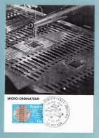 Carte Maximum 1981 - Série Grandes Réalisations - Microélectronique Du C N E T - YT 2126 - 38 Meylan - 1980-1989