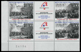 FRANKREICH 1988 Nr 2674 Und ZF 2675 Zentrisch Gestempelt 3ER STR X881516 - Usados