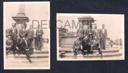 2 REAL PHOTOS PORTUGAL VIANA DO CASTELO PASSEIO - GRUPO DE AMIGOS EM PASSEIO 1932 (SÃO FOTOS) - Viana Do Castelo