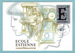 Carte Maximum 1989 - Centenaire De L'école Estienne - YT 2563 - Paris - 1980-1989
