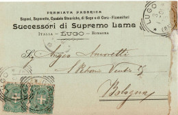 1854 RAVENNA LUGO LAMA FABBR. SAPONI CANDELE STEARICHE SEGO - Marcophilie