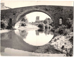 OCCITANIE AUDE VERITABLE RARE CARTE PHOTO PHOTOGRAPHE ESCUDIE CAPENDU CLICHE LE PONT VIEUX DE LAGRASSE SANS LE PÊCHEUR - Autres & Non Classés