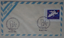 Argentine - Enveloppe Aérienne Premier Jour Du Congrès D'espéranto Avec Timbre Thématique De La Croix-Rouge (1980) - Esperánto