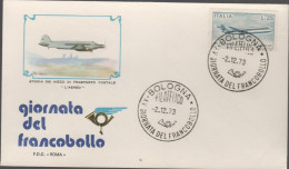 ITALIA - ITALIE - ITALY - 1973 - 15ª Giornata Del Francobollo - Storia Dei Mezzi Di Trasporto Postale "L'Aereo" - FDC Ro - FDC