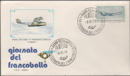 ITALIA - ITALIE - ITALY - 1973 - 15ª Giornata Del Francobollo - Storia Dei Mezzi Di Trasporto Postale "L'Aereo" - FDC Ro - FDC