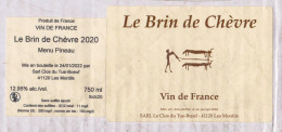 Etiquette " Le Brin De Chèvre " Le Clos Du Tue Boeuf 41120 Les Montils (2868)_ev810 - Otros & Sin Clasificación