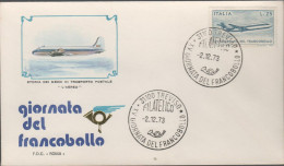 ITALIA - ITALIE - ITALY - 1973 - 15ª Giornata Del Francobollo - Storia Dei Mezzi Di Trasporto Postale "L'Aereo" - FDC Ro - FDC