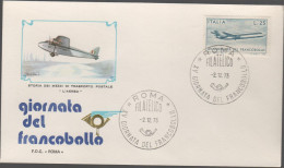 ITALIA - ITALIE - ITALY - 1973 - 15ª Giornata Del Francobollo - Storia Dei Mezzi Di Trasporto Postale "L'Aereo" - FDC Ro - FDC