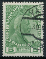 LIECHTENSTEIN 1912 Nr 1y Gestempelt X28E036 - Gebraucht