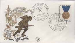 ITALIA - ITALIE - ITALY - 1973 - 50º Anniversario Dell'associazione Gruppo Medaglie D'oro Al Valor Militare - FDC Filagr - FDC