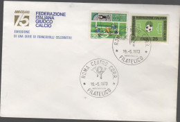 ITALIA - ITALIE - ITALY - 1973 - 75º Anniversario Della Fondazione Delle Federazione Italiana Gioco Calcio - FDC FIGC - FDC