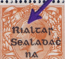 Ireland 1922 (Feb) Thom Rialtas 5-line Ovpt In Black On 2d Orange Die 2 Var "R Over Se" In Strip Of 3 Mint - Unused Stamps