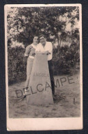 REAL PHOTO PORTUGAL AFRICA ANGOLA - MARCO DELIMITADOR DA FRONTEIRA - 1940'S (É UMA FOTO) - Autres & Non Classés