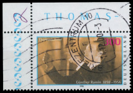 BRD BUND 1998 Nr 2020 Gestempelt ECKE-OLI X552B5E - Used Stamps