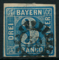 BAYERN MÜHLRADSTEMPEL AUF Nr 2II GMR _59 ZENTR- X6DE056 - Used