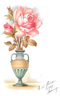 BELLE CARTE POSTALE  - Magnifique Vase De Roses - .(Circulée En 1907) - Gruss Aus.../ Grüsse Aus...