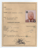 CARTE D'IDENTITE.HOMECOURT. NANCY (54) TIMBRE FISCAL. PREFECTURE De MEURTHE-et-MOSELLE.1972. - Ohne Zuordnung