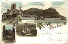 Gruss Vom Drachenfels - Litho - Koenigswinter