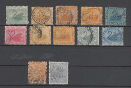 Western Australia And Queensland, 12 Used Stamps - Used Stamps