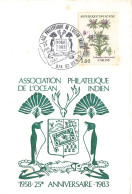 France - Carte Maximum - Premier Jour - FDC - Association Philatélique De L'océan Indien - 1983        L2948 - 1980-1989