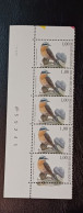 BUZIN COB 3138 / BANDE DE 5  DATÉE 15.XI.07  _ TRAQUET MOTTEUX - 1985-.. Vogels (Buzin)