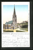 AK Heidenheim A. Br., Pauluskirche Mit Schloss Hellenstein  - Heidenheim