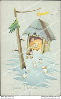 Cb554  Cartolina Augurale Buon Natale Illustratore Artist - Andere & Zonder Classificatie