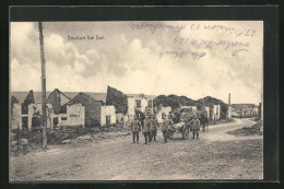 CPA Doulcon Bei Dun, Des Soldats In Einem Détruites Strassenzug  - Otros & Sin Clasificación