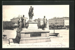 CPA Ajaccio, Monument De Napoleon 1er Et L`Hôtel De France  - Ajaccio