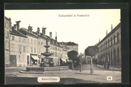 CPA Raon-l`Etape, Vue De La Rue Avec Fontaine  - Raon L'Etape