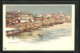 CPA Illustrateur Port Said, Le Quai  - Other & Unclassified
