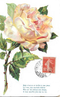 Belle Carte Postale 1907   - FLEURS - ROSE - Déjá S'ouvre Et Brille à Nos Yeux La Rose Des Mortals Chérie . - Flowers