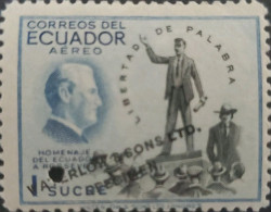 OH) 1948 ECUADOR, PUNCH, WATERLOW AND SONS,  LTD. FRANKLIN D. ROOSEVELT, SCT C194 1s, MNH - Equateur